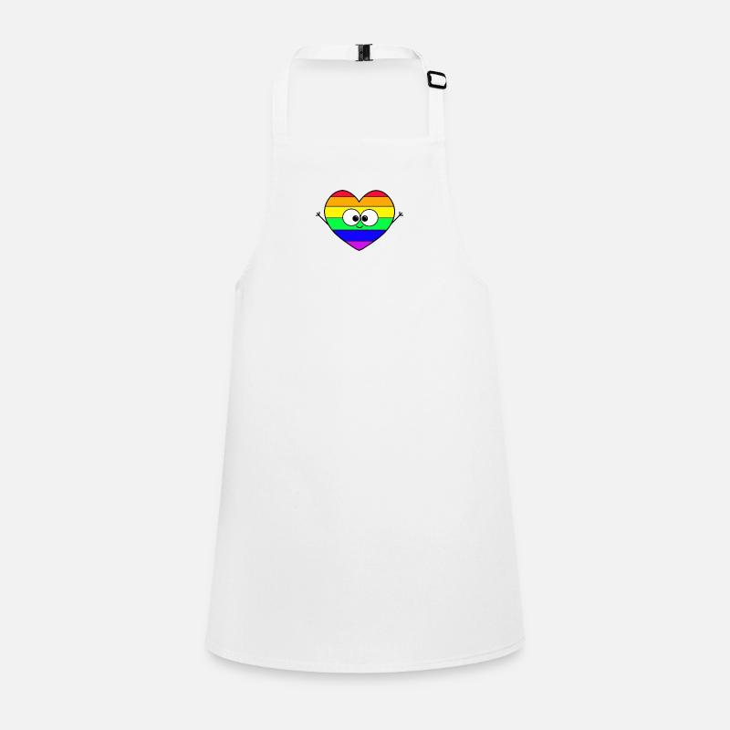 Regenbogen Herz Schürze für Kinder