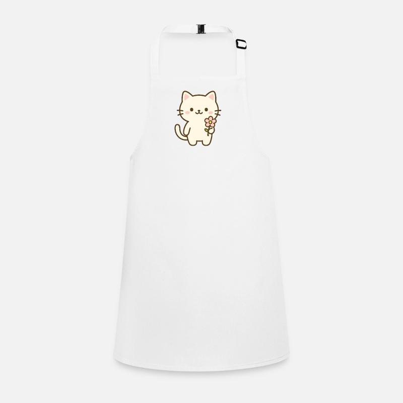 Chat mignon avec fleur Tablier Enfant