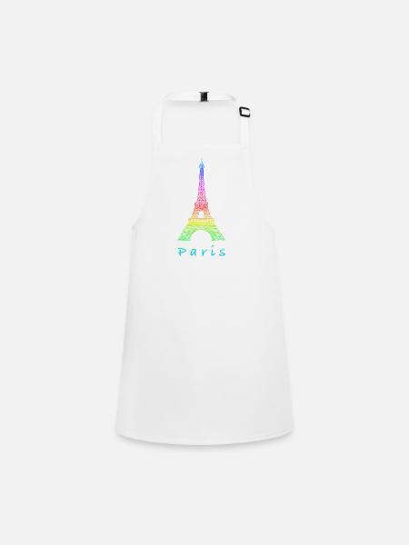 Paris Tour Eiffel - Tablier Enfant - blanc - Devant
