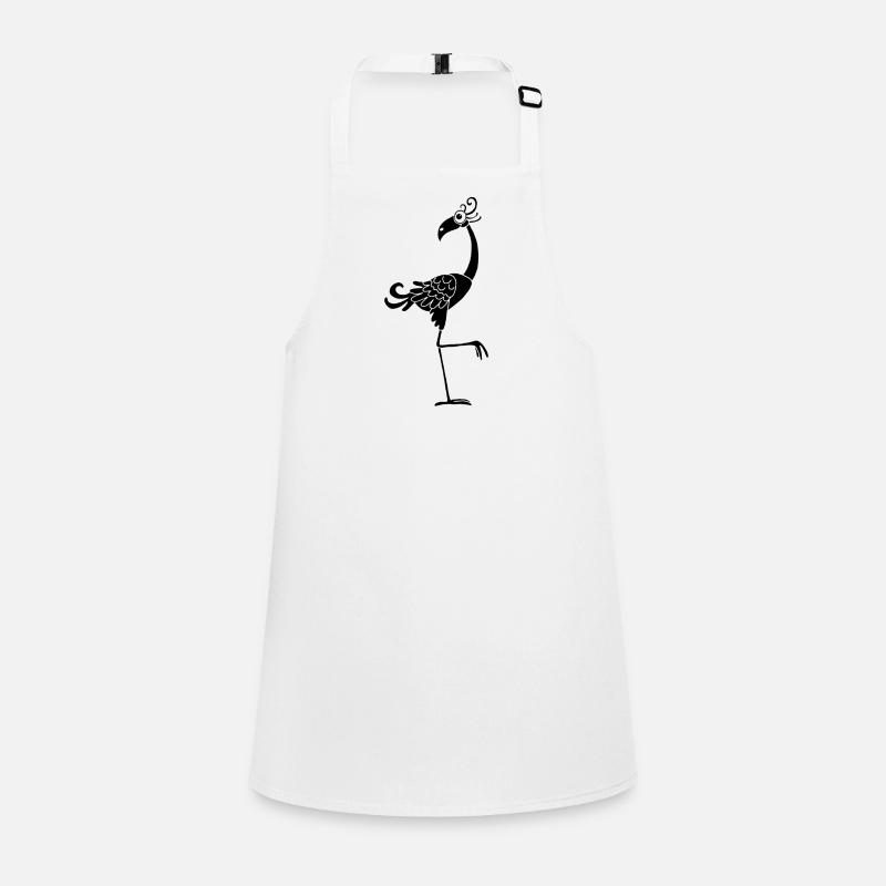 Oiseau noir rigolo Tablier Enfant