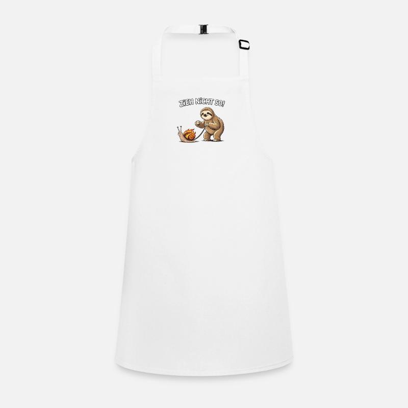 Lazy buddy pulls snail Children's Apron