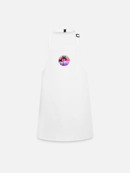 Cool Long Beach California Palm Tree Artistic - Children's Apron - white - Front