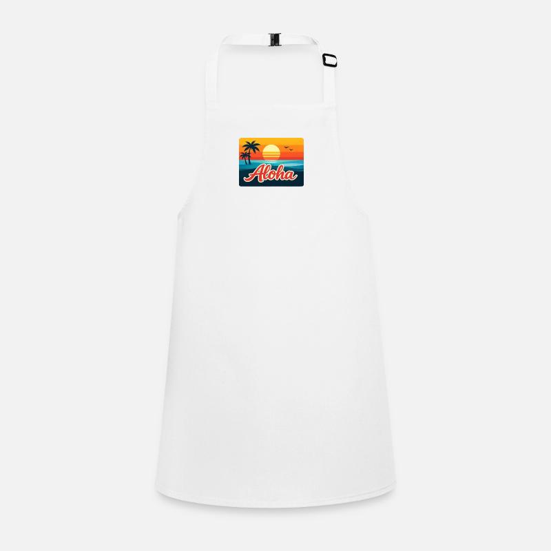 Aloha Sunset Palm Trees Children's Apron