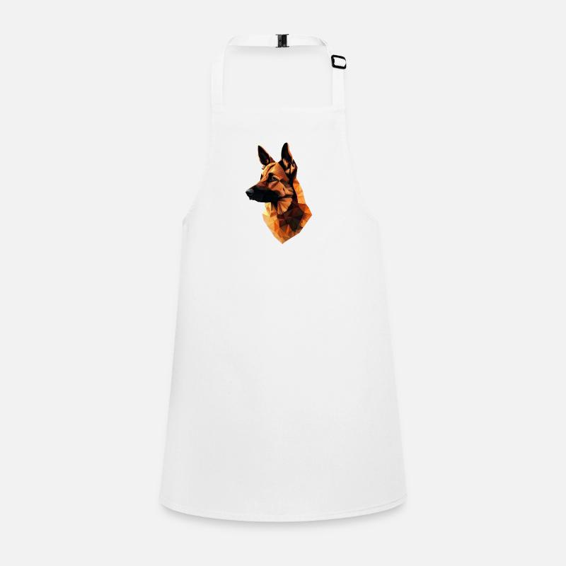 German Shepherd Low Poly Design Children's Apron