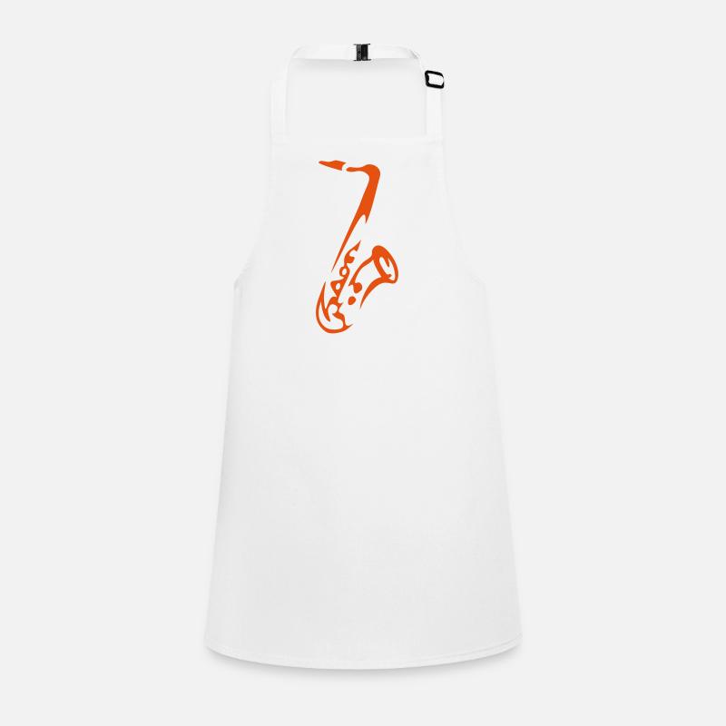 Saxy - Expressive Saxophon Silhouette Design Schürze für Kinder