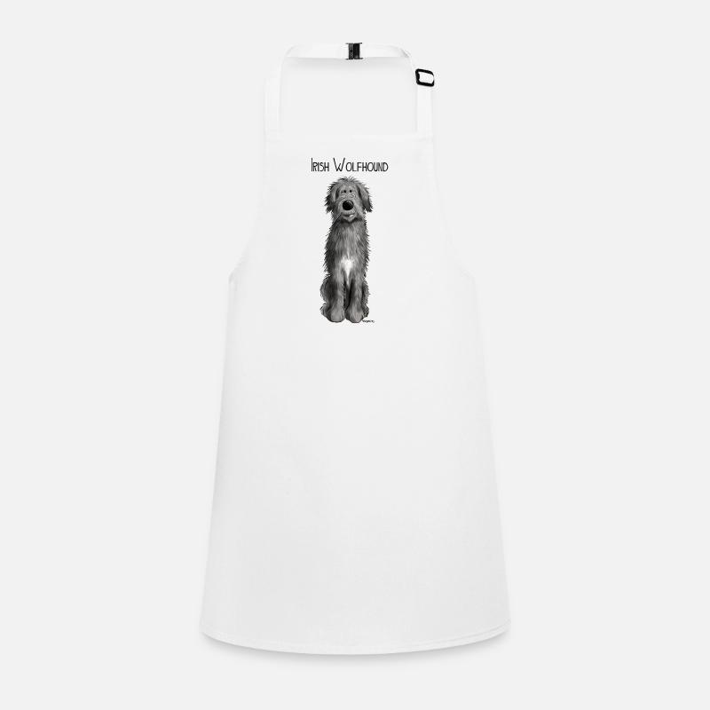 Funny Irish Wolfhound - comic - dog - cartoon Children's Apron