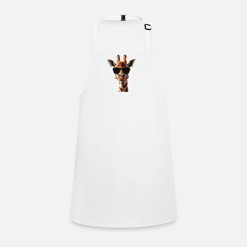 Girafe avec un look cool et sympa Tablier Enfant