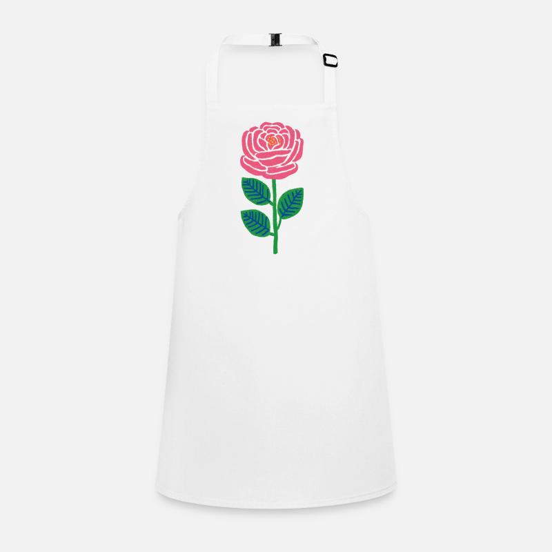 Rosa Rose Popstil Schürze für Kinder