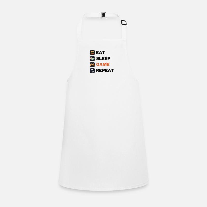 Eat sleep game repeat Children's Apron