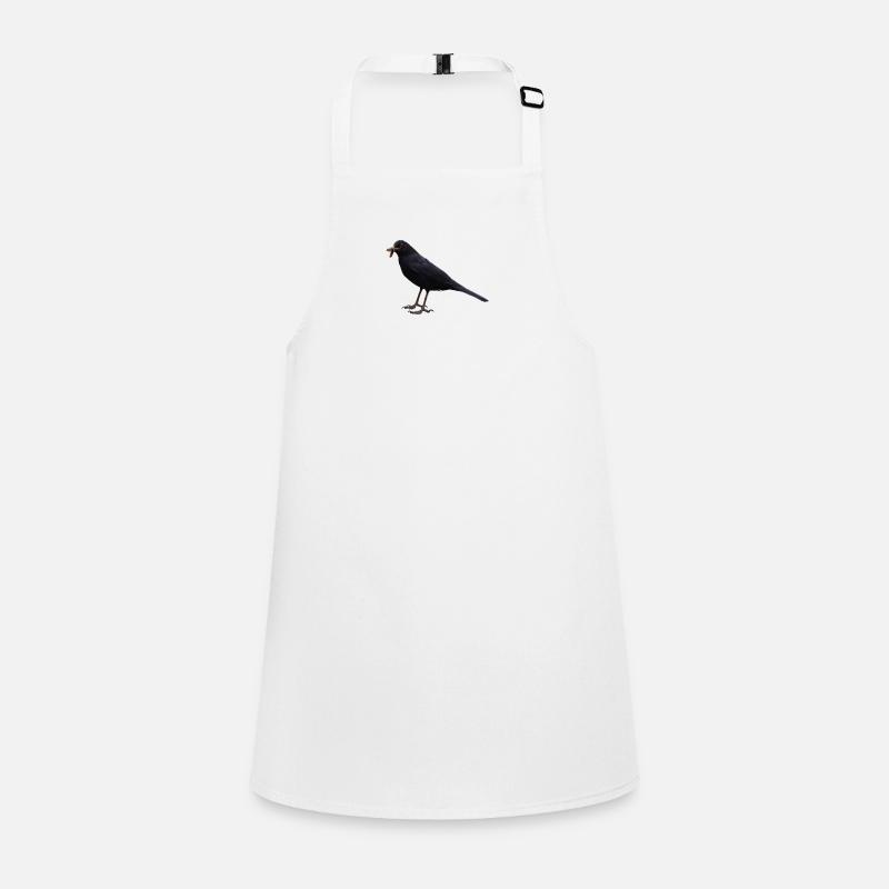 Amsel Vogel schwarzer Vogel Schürze für Kinder