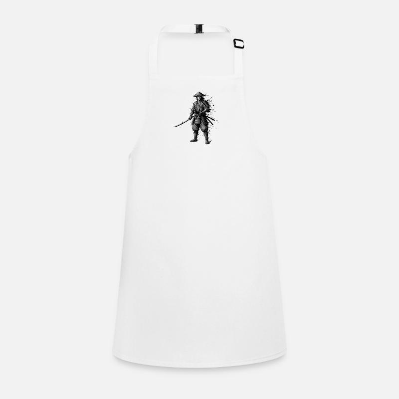 Samurai Krieger mit Katana einsamer-ronin-japan Schürze für Kinder