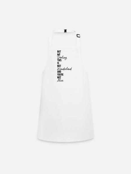 Alice Wonderland - Children's Apron - white - Front