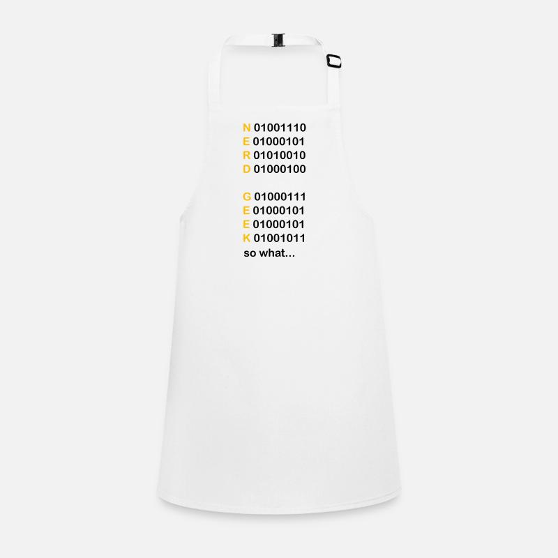 nerd geek so what Schürze für Kinder