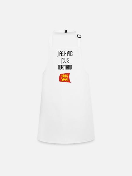 I can't I'm Norman - Normandy - Children's Apron - white - Front