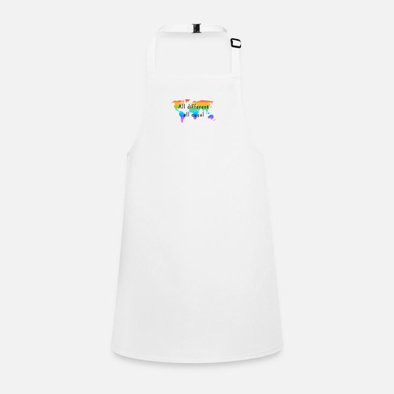 all different all equal. Love is Love. Children's Apron
