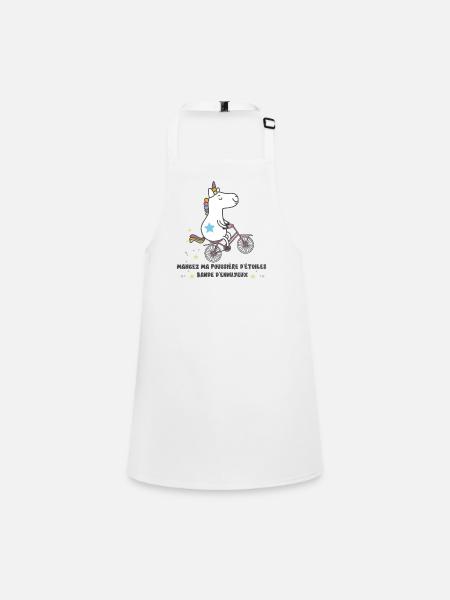 french unicorn - Schürze für Kinder - Weiß - Vorne