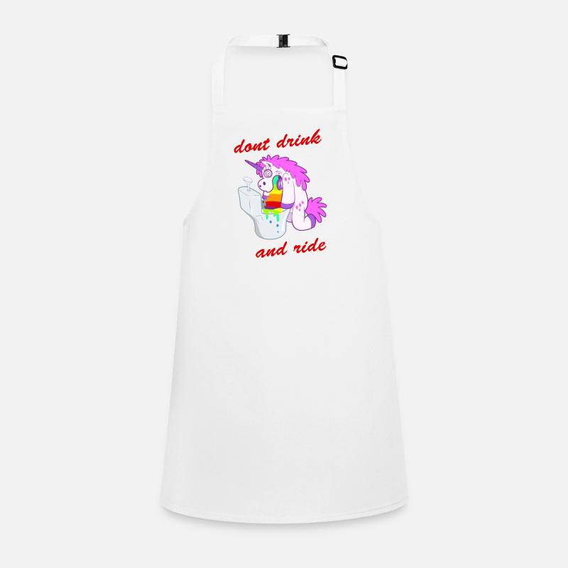 dont drink and ride unicorn Children's Apron