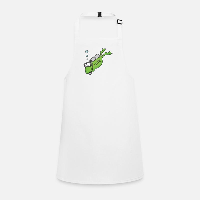 Divers Frog Imprimer T-shirt drôle de cadeau cool Tablier Enfant