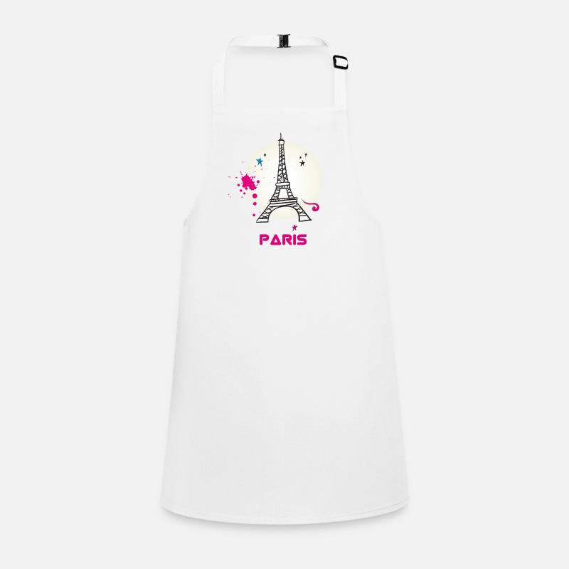 paris eiffel tower scribble love fasion trip tourist Children's Apron