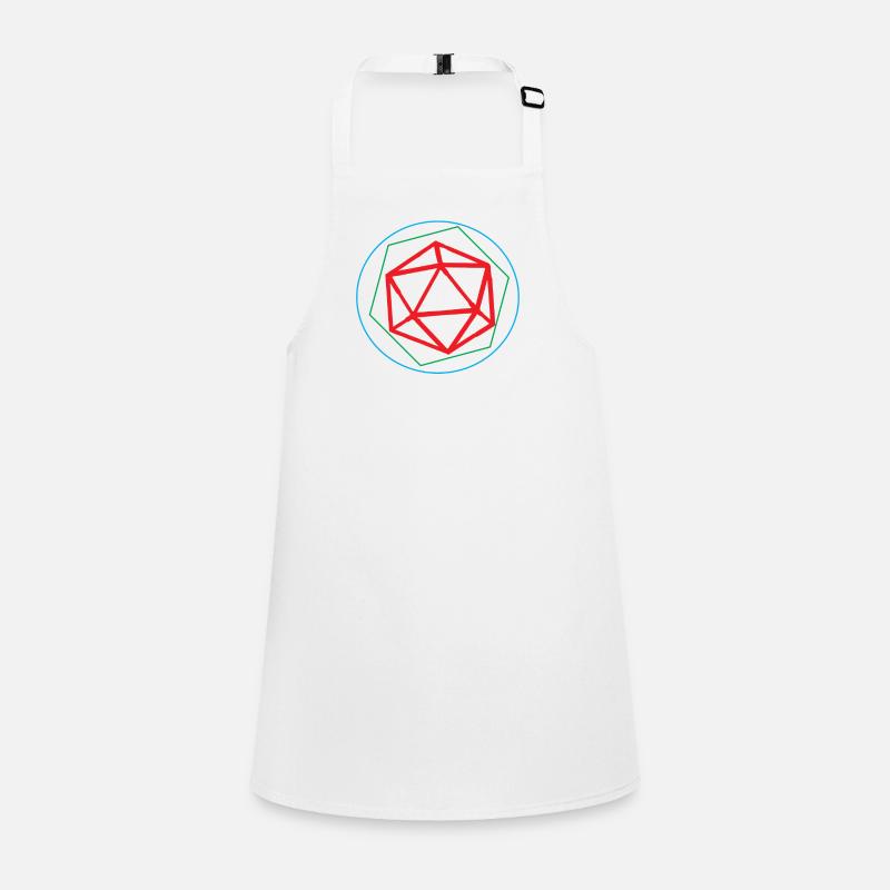D20 Dice Evolution RPG Game Gift - Children's Apron - white