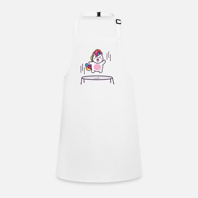 Unicorn trampoline - Children's Apron - white