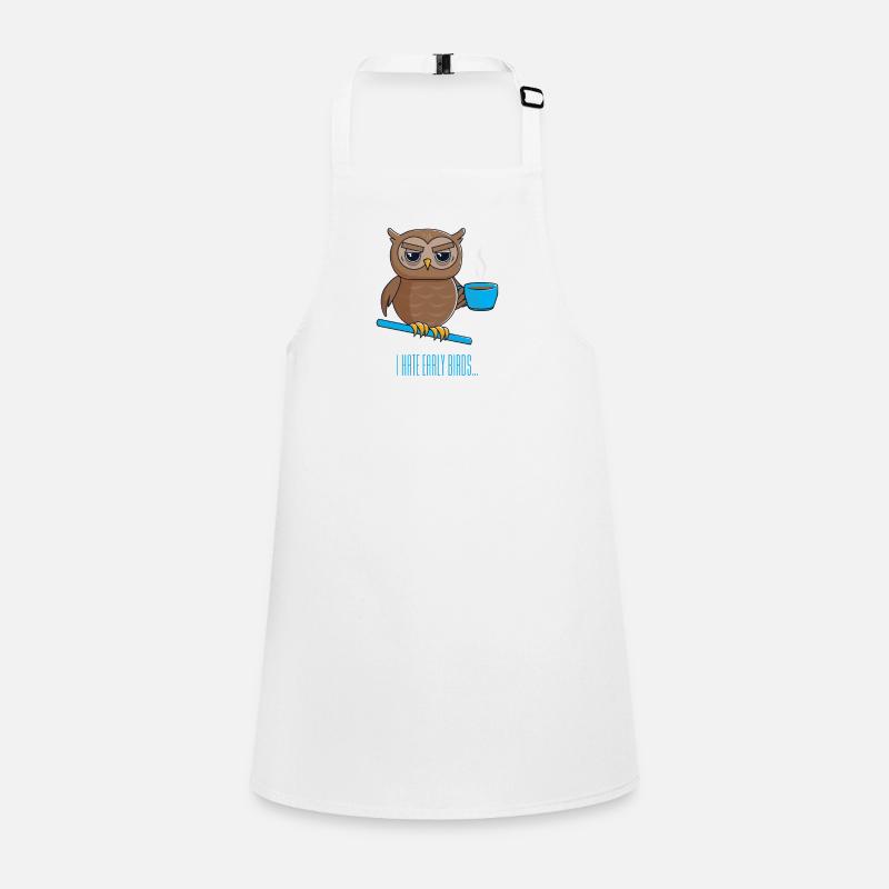Night owl with coffee Children's Apron