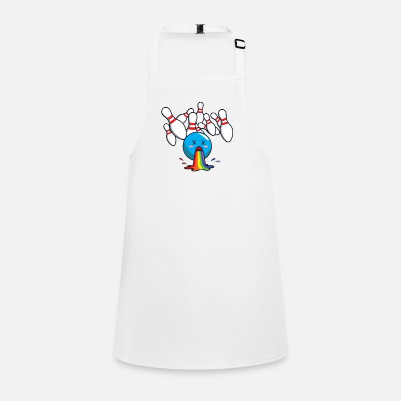 Bowling bowling rainbow - Children's Apron - white
