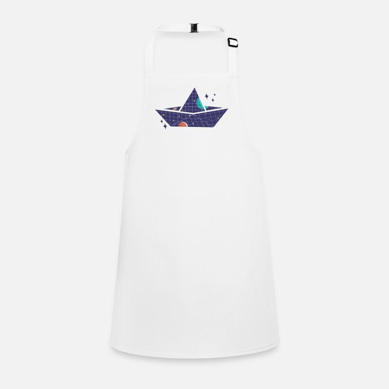 Space paper ship Children's Apron