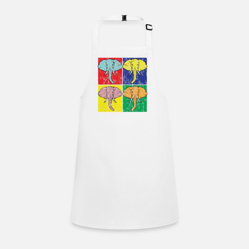 Elefant Pop Art Schürze für Kinder