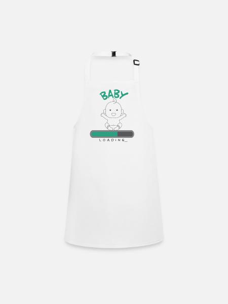 Pregnancy Baby Loading - Children's Apron - white