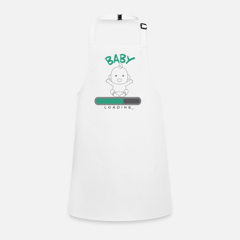 Pregnancy Baby Loading - Children's Apron - white