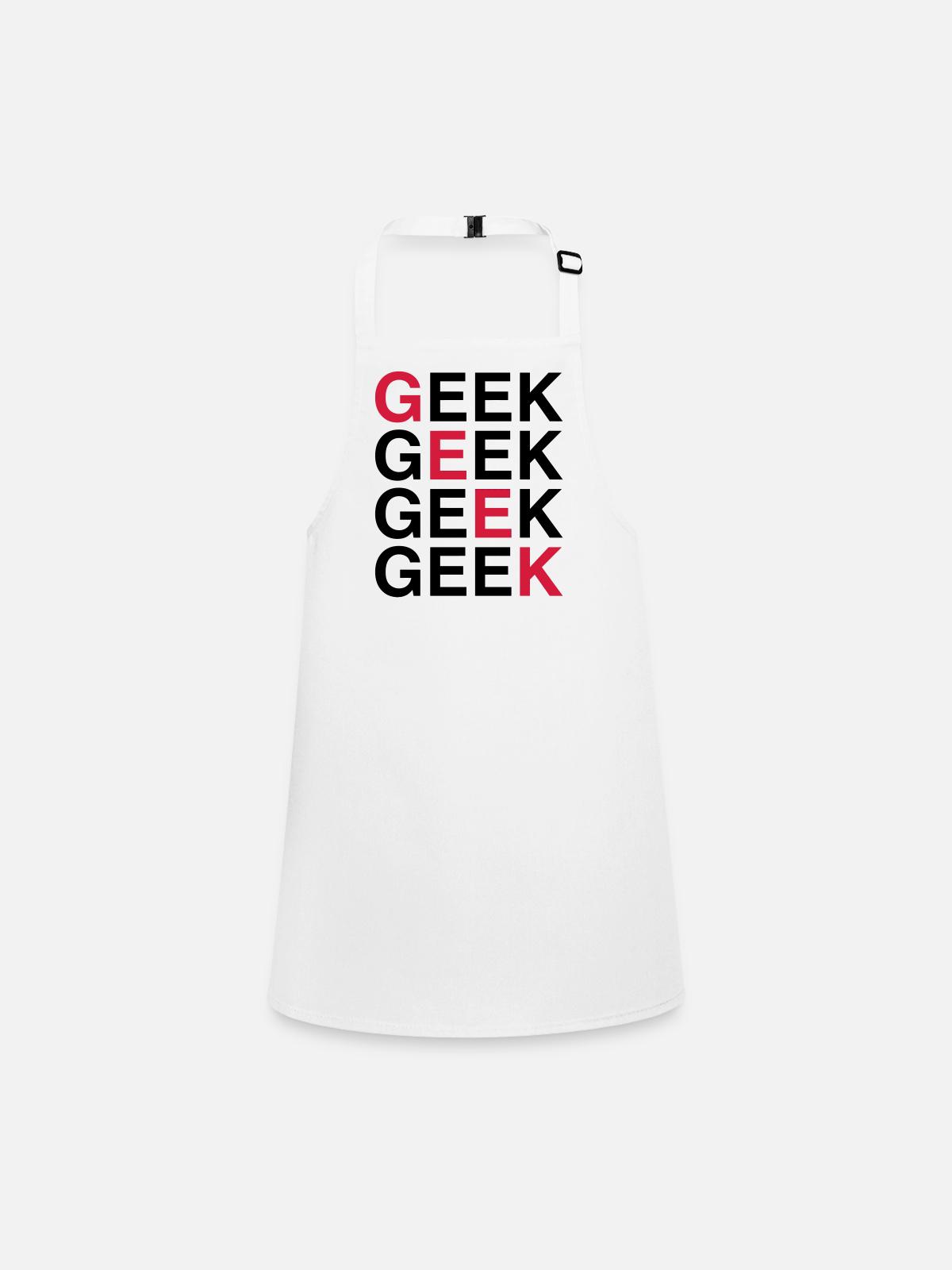Geek! - Children's Apron - white - Front