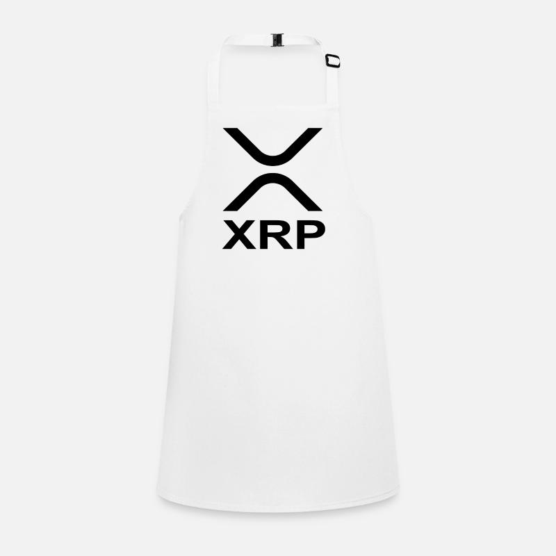 XRP logo crypto bitcoin ondulation disant cadeau - Tablier Enfant - blanc