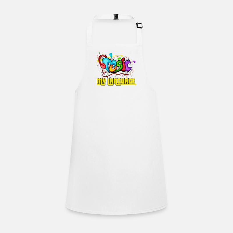 Music is my language Grafitti gift Children's Apron