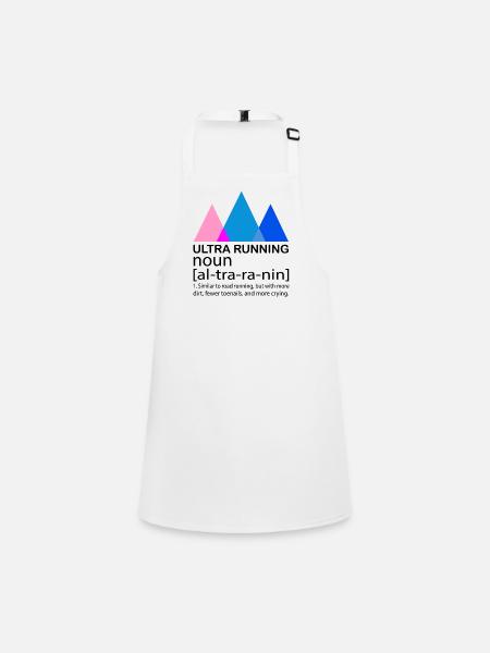 Ultra Running Running Shirt & Gift - Children's Apron - white - Front