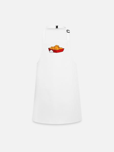 Poulet Nuggets Poulet Nuggs Fast Food Hunger - Tablier Enfant - blanc - Devant