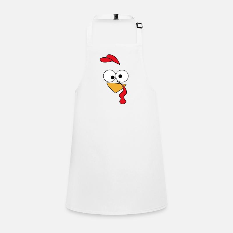 face comic game chicken bird funny humor fun cool Children's Apron