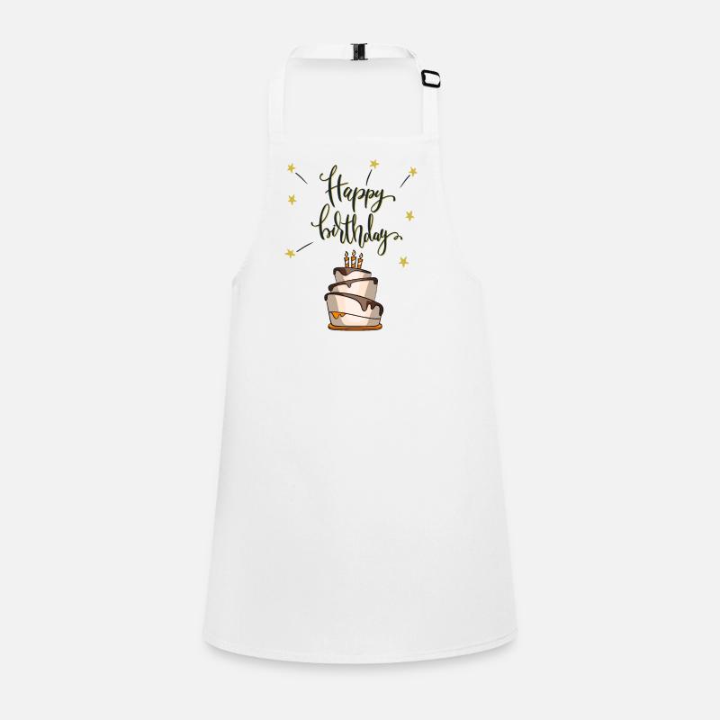 happy birthday cake cake gift congratulations Children's Apron