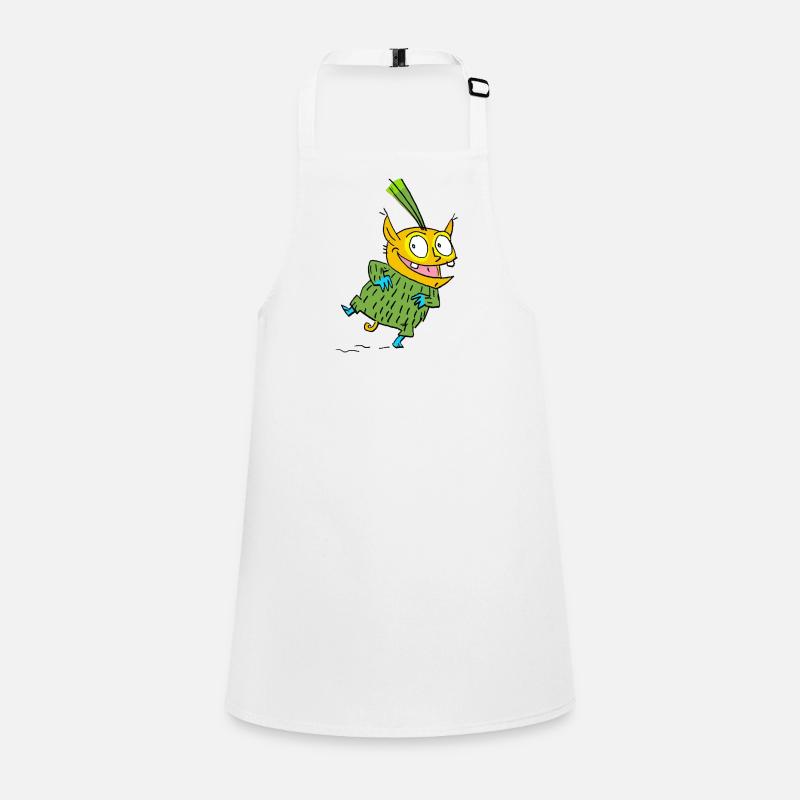 Monstre joyeux en pull vert Tablier Enfant