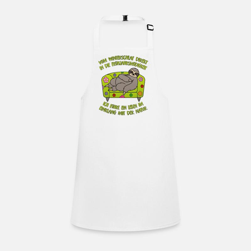 Sloth hibernating spring fatigue saying Children's Apron