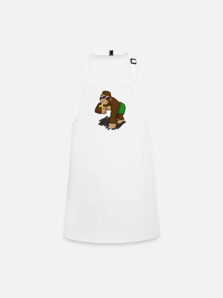 Cool monkey - Children's Apron - white - Front