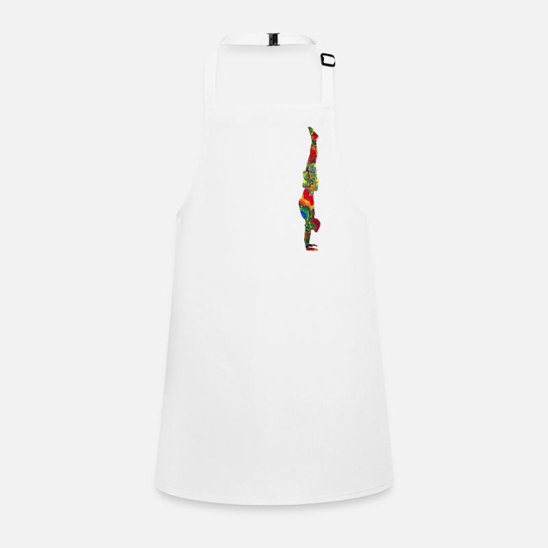 Handstand colorfully marbled Children's Apron