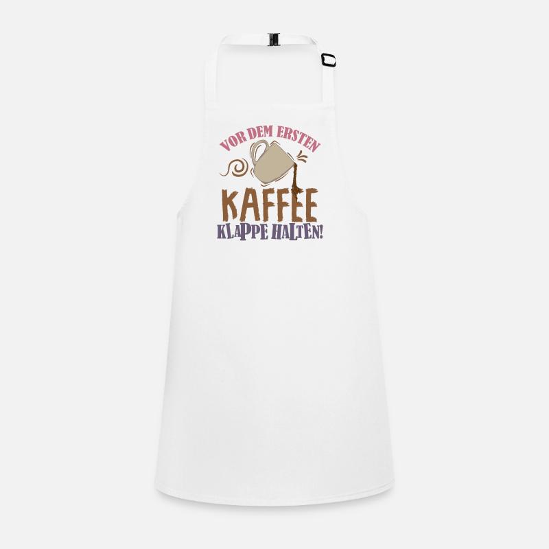 Coffee saying Before the first coffee, shut up Children's Apron