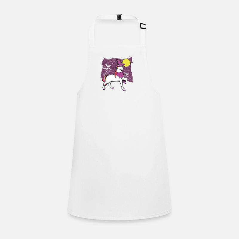 Witch unicorn halloween Children's Apron