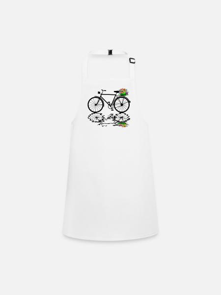 bicyclette - Tablier Enfant - blanc - Devant