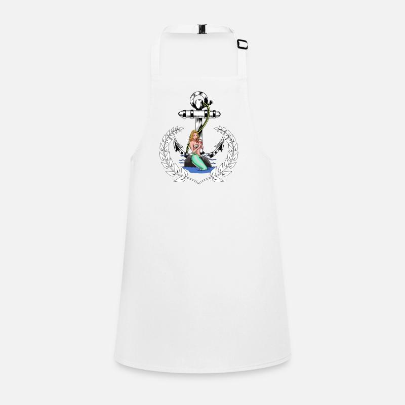 Maritim Nixe Anker Seafaring Laurel Wreath Seaing Children's Apron