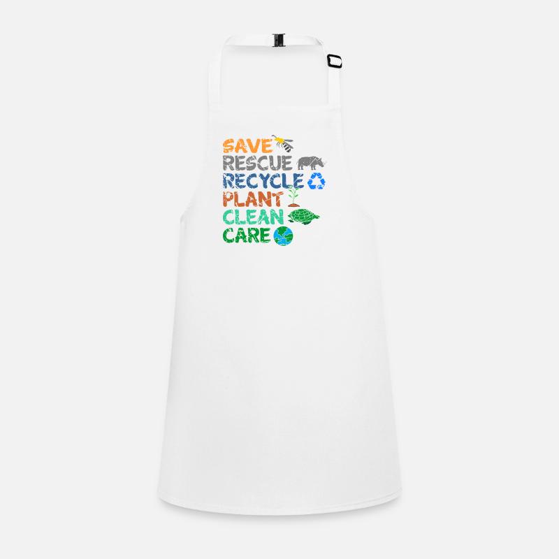 Environmentalist Green environmental protection saying eco Children's Apron