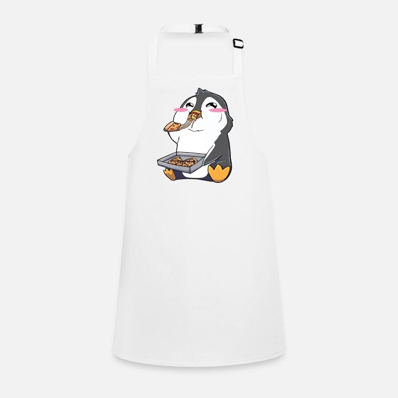 Funny Penguin Pizza Children's Apron