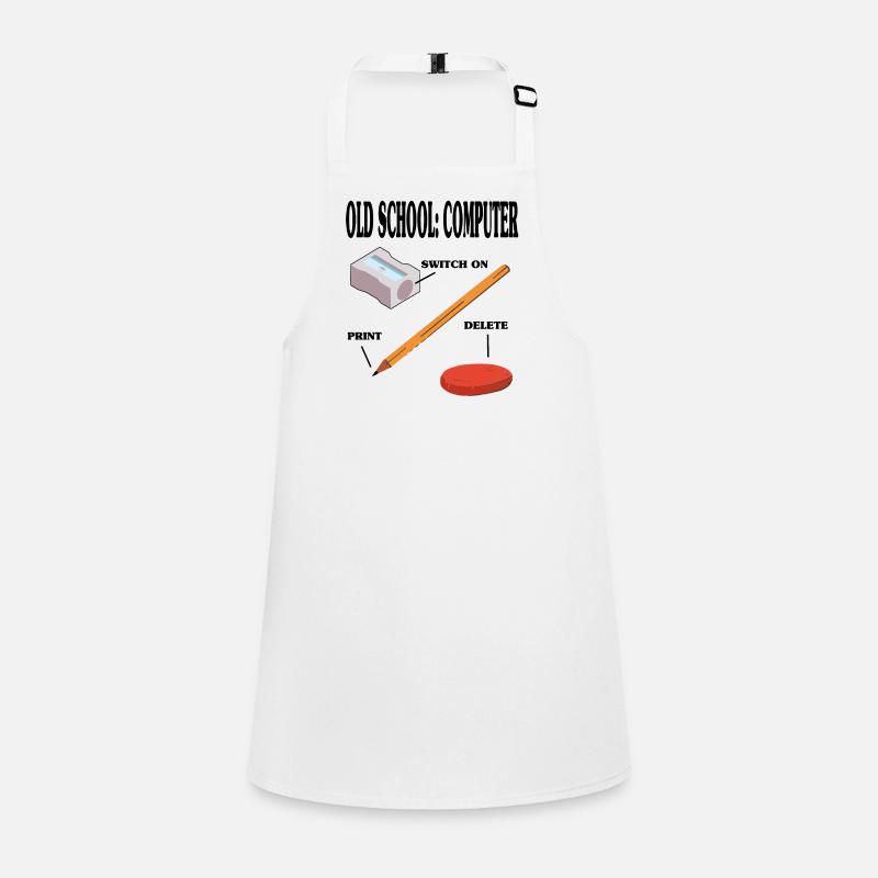 Old School Computer PC Technik Schürze für Kinder