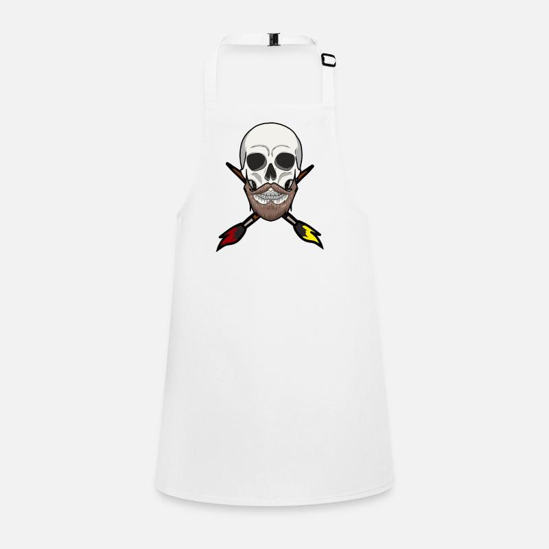 Work Painter Skull Painter Master Art Brush Children's Apron